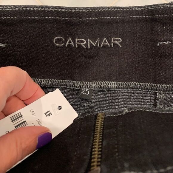 LF x Carmar NWT charcoal grey coated mini skirt size 25 - Picture 3 of 5